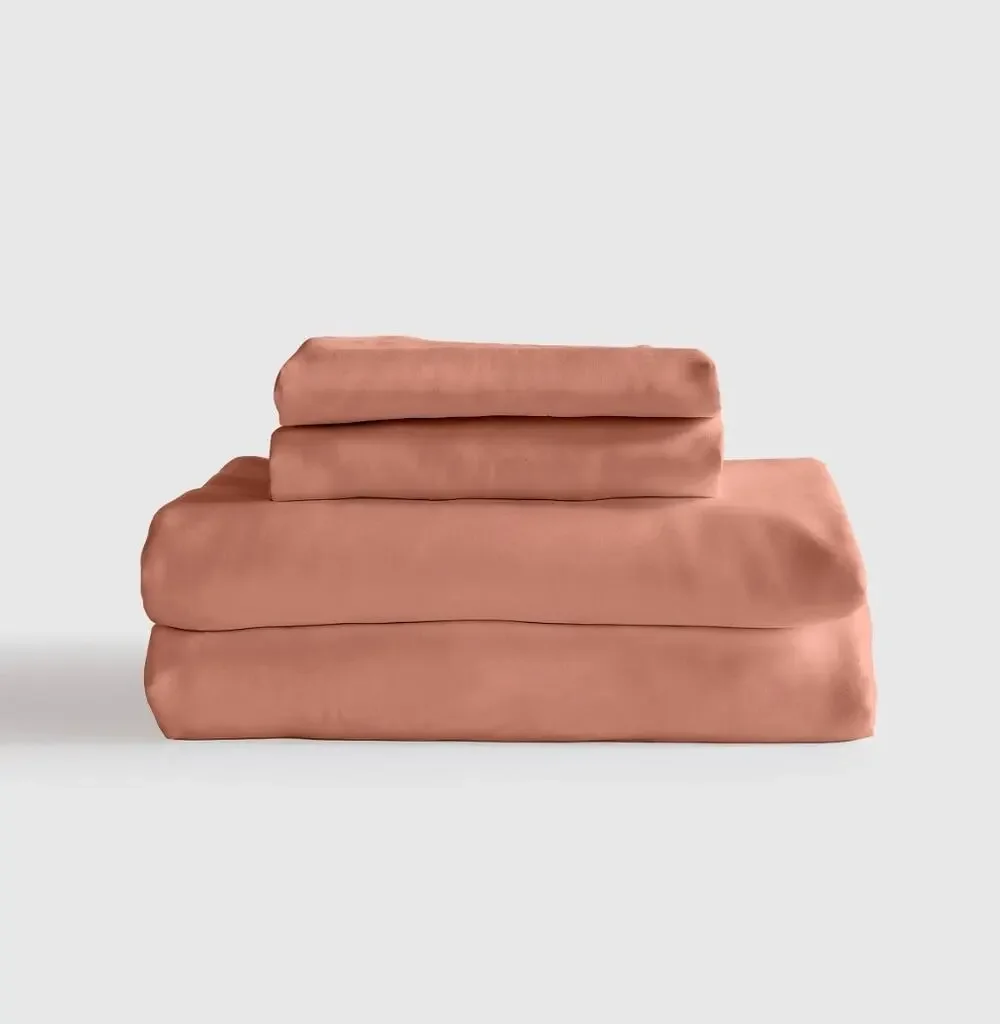 New Quince Organic Bamboo Sheet Set 4pc California King Clay